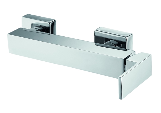 Simple Square Shower Mixer Faucet Zinc Handle Elegant Rust Proof