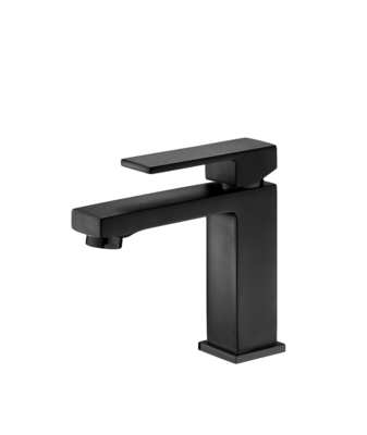 Ceramic Cartridge Single Handle Basin Faucet Matte Black Laundry Taps Against Corrosion
