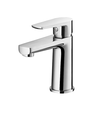 Chromed Brass Single Handle Wash Basin Faucet 159mm High Hot Cold Water Mixer