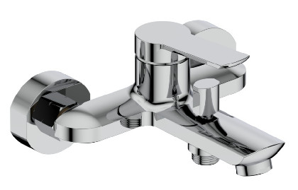 Chrome Finish Brass Bath Mixer Taps Without Shower Head