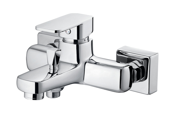 Single Handle Bath Mixer Taps Chrome Bathroom Faucet Fingerprint Resistant