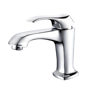 Corrosion Resistant One Hole Bathroom Sink Faucet Brass Single Handle Lavatory Faucet