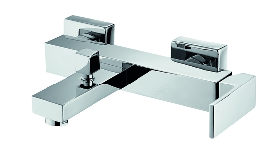 Chrome 25mm Cartridge Shower Lower Faucet  Square Bath Shower Mixer