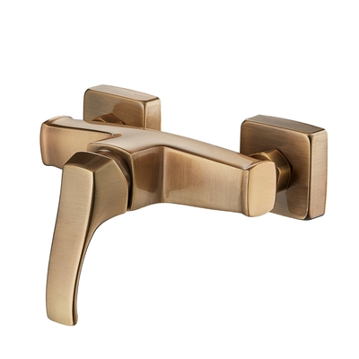 Leak Proof Antique Brass Shower Mixer Taps Single Handle Hole 0.05MPa