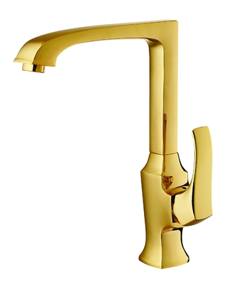SABS Light Gold Kitchen Mixer Faucet 1 Handle Deck Mounted Sink Mixer Tap