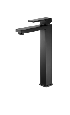 One Hole Modern  Matte Black Basin Taps