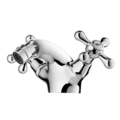 Chrome Cross  Two Handle Bathroom Faucet