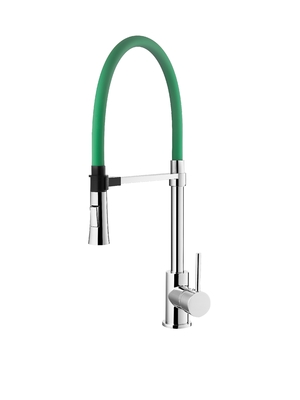 Chrome Green Single Hole Magnetic Pull Down Kitchen Faucet Kitchen Water Mixer Tap