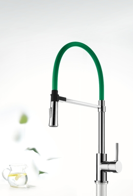 Chrome Green Single Hole Magnetic Pull Down Kitchen Faucet Kitchen Water Mixer Tap