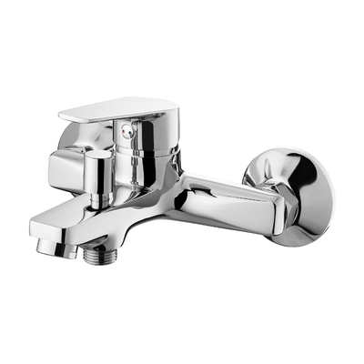 2 Functions Chrome Bath And Shower Faucet Surface Mounted Polished