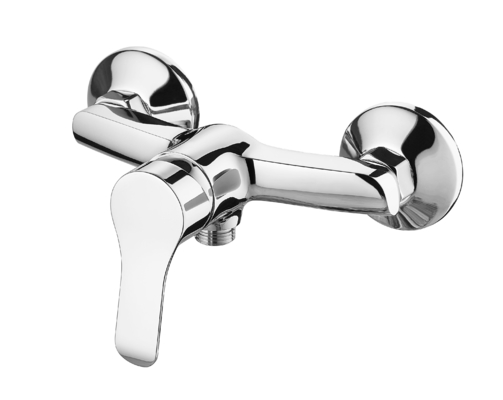 0.5 Bar Bath Mounted Shower Mixer Ceramic Cartridge Single Lever Wall Mixer Faucet