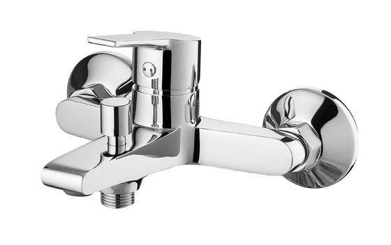 Resist Corrosion Single Lever Bath Shower Mixer Tap With Diverter Hot Cold Water