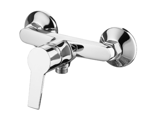 2 In One Wall Mixer Chrome Shower Taps Manual Control Plumbing Valve Switch