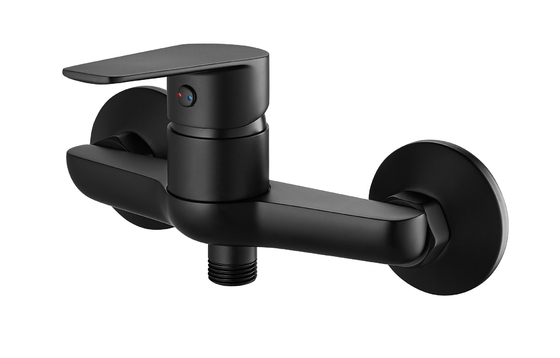 Shower Mixer Faucet Cold Hot Tap Brass Single Lever Matt black