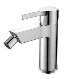 184mm High 160mm Long Bidet Mixer Tap Deck Mounted Basin Taps