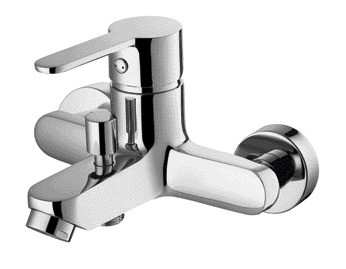 OEM Wall Mounted Bath Mixer Taps With Diverter Valve Contemporary