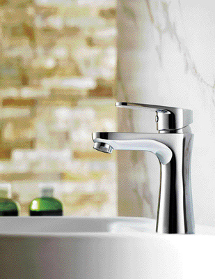 Modern Bathroom Wash Basin Faucet Brass Chrome with Ceramic Valve