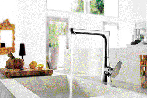 360° Swivelling Kitchen Mixer Faucet Single Lever Sink Mixer Zinc body