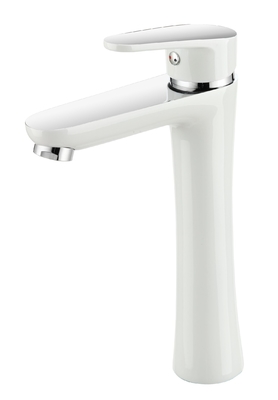Available Cold and Hot Water  Wash Basin Faucet Brass half chrome half white