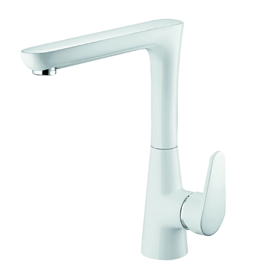 Chrome White Kitchen Mixer Faucet Hot And Cold Water Mixer Tap Anti Aging