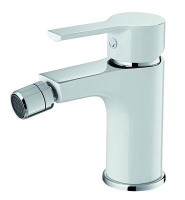 Hot And Cold Bathroom Bidet Faucet White Chrome Finished Adjustable Aerator