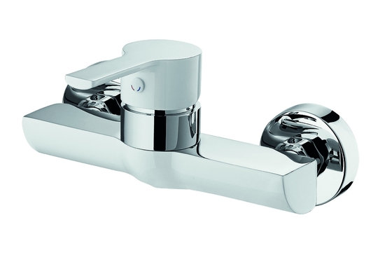 Wall Mounted  Shower Mixer Faucet Bathroom Brass，single Handle chrome and white