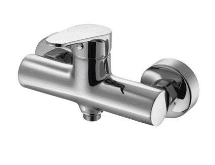 Chrome-plated Brass Shower Mixer Faucet Bathroom Wall Mounted