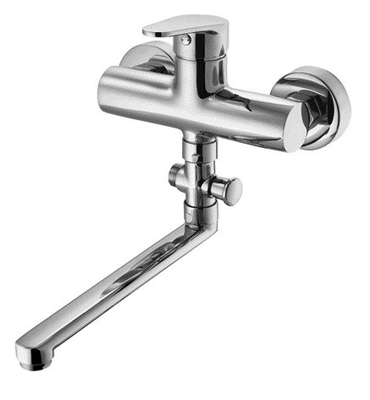 Long-spout Bath Mixer Tap Single-lever Cold Hot Mixing Faucet