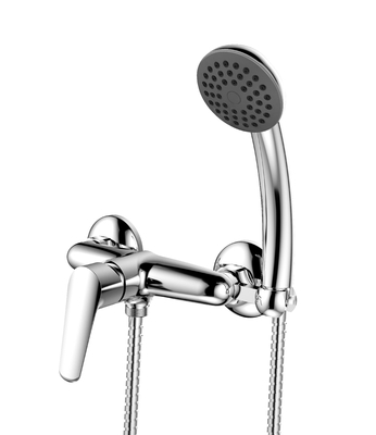 Single Handle Shower Mixer Faucet Wall Mounted Brass Chrome Shower Set