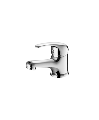 Modern Brass Hot And Cold Water Faucet For Bathroom Single Handle Chrome