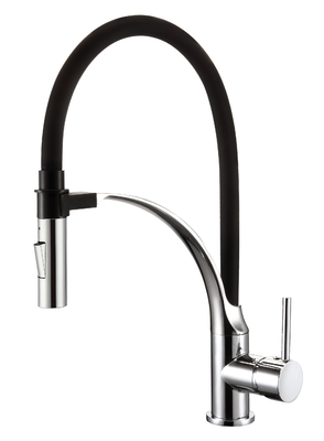 Curved Bracket Magnetic Pull Down Kitchen Faucet