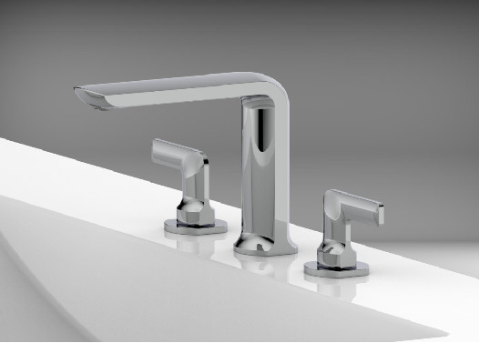 Widespread 2 Handle Bathroom Sink Faucet 3 Hole Chrome Color