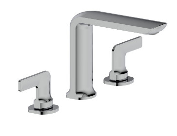 Widespread 2 Handle Bathroom Sink Faucet 3 Hole Chrome Color