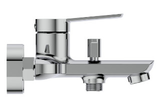 Chrome Finish Brass Bath Mixer Taps Without Shower Head