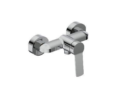 Chrome Plated Single Lever Mixer Tap For Shower Wall Mounted 1/2 Inch Outlet