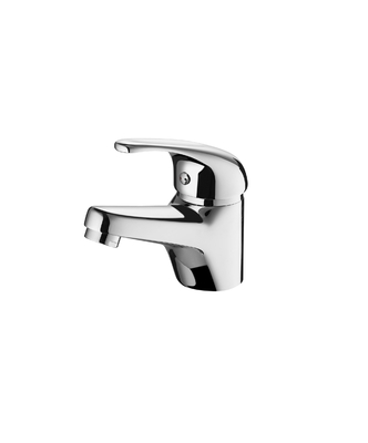 Bathroom Washbasin Mixer Tap Ceramic Hot / Cold Water Black Easy Installation