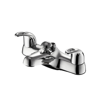 Modern Round Monobloc Dual Handle Bathroom Faucet corrosion proof