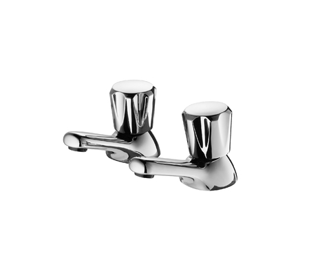 Bristan VAC 1/2 C MT Club Basin Taps With Metal Heads Chrome Plated