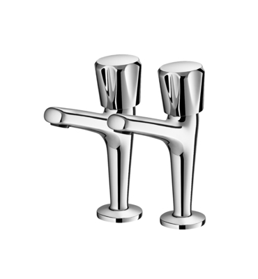 Basin Lever Sink Taps Bathroom Kitchen Chrome Plated 2 Pair Hot Cold Set Mixer Tapes
