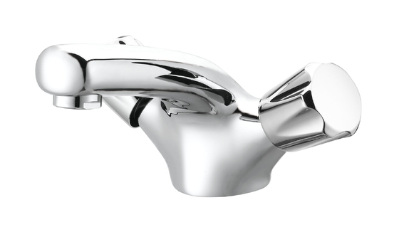 Dual Lever Basin Bathroom Sink Mixer Taps Chrome Hot And Cold Faucet Solid Brass Valve Body