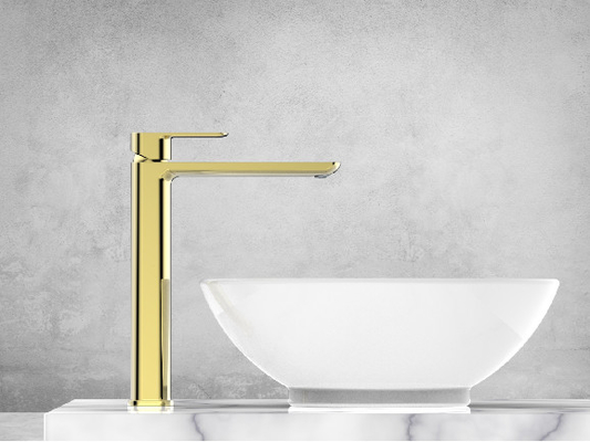 Modern Brass Waterfall High Rise Basin Tap Hot And Cold Adjustable For Bathroom