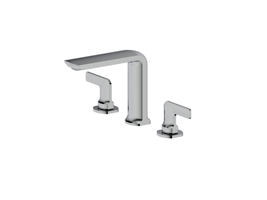 Bathroom Tap In Classic Design Two Lever Mixer Tap For Countertop Washbasins Three Hole
